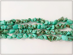 Magnesiitti nugettihelmet 10-13 x 7-11 mm, turkoosi