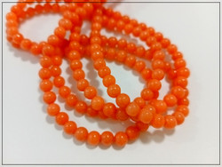 Mashan Jade, Ø 4 mm, oranssi, nauha