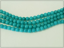 Mashan Jade, Ø 4 mm, turkoosi, ½ nauha