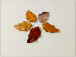 Mookaiitti riipuskivi, kaiverrettu lehti