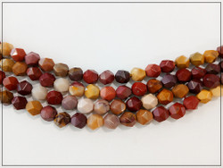 Mookaiitti, fasetoitu (tähtihiottu) 7-8 x 8 mm