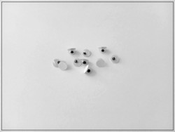 Muovisilmät 5 mm, liimattavat, 10 kpl