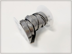 Nahkanauha 10 x 2 mm, käärmekuosinen Nappa, hopea