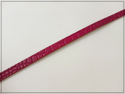 Nahkanauha 10 x 2 mm, kroko, fuchsia