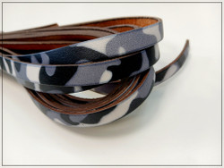 Nahkanauha, 10 x 2 mm, maastokuvio, harmaa