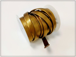 Nahkanauha 10 x 2 mm, sileä Nappa, kulta