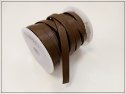 Nahkanauha 10 x 2 mm, sileä Nappa, tummanruskea