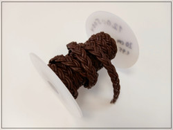 Nahkanauha 10 x 4 mm, letitetty, tummanruskea