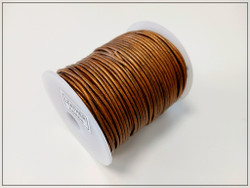 Nahkanauha pyöreä Ø 2 mm, metalli kupari, metri