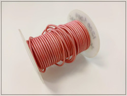 Nahkanauha pyöreä Ø 2 mm, metallipinkki, metri