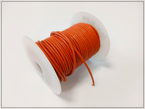 Nahkanauha pyöreä Ø 2 mm, poltettu sienna, metri