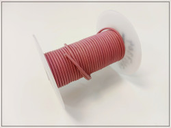 Nahkanauha pyöreä Ø 2 mm, vanha roosa, metri