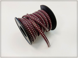 Nahkanauha, 5 x 2 mm, niitti, viini