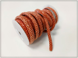 Nahkanauha, 10 x 6 mm, matelija, punainen