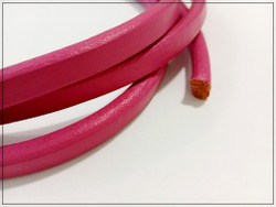 Nahkanauha Regaliz®, 10 x 7 mm, sileä, fuchsia