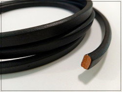 Nahkanauha Regaliz®, 10 x 7 mm, sileä, musta