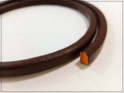 Nahkanauha Regaliz®, 10 x 7 mm, sileä, ruskea