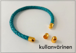 Nauhanpäät Ø 5-6 mm sylinteri, teräsväri/kullanvärinen, 10 kpl