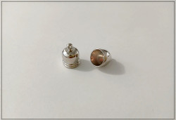 Nauhanpää pyöreä 13 x 10 mm, teräsväri, 2 kpl