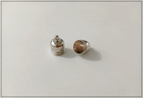 Nauhanpää pyöreä 13 x 10 mm, teräsväri, 2 kpl