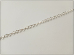 Hopeoitu papuketju, lenkki Ø 5 mm, 0,5 m