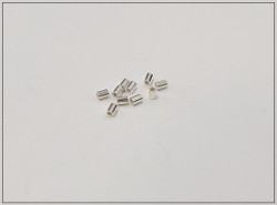 Puristushelmi .925 hopeaa, putki 2 x 1.5 mm, 10 kpl