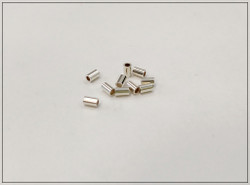 Puristushelmi .925, putki, 3 x 2 mm, 10 kpl