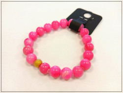 Rannekoru Jade Ø 10 mm, pinkki, 17 cm