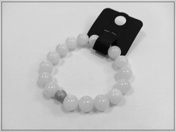 Rannekoru Jade valkoinen Ø 10 mm, 15 cm