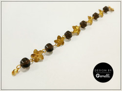 Rannekoru, Savukvartsia ja metallikukkia, kullanvärinen