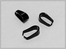 Riipuspidike 7 x 4 x 3 mm, ruostumaton teräs, musta