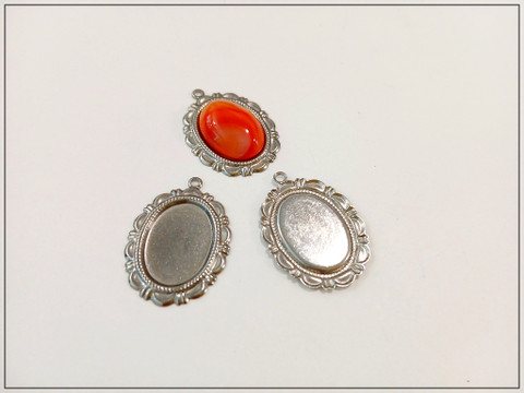 Korupohja 18 x 13 mm kapussille, ruostumaton teräs