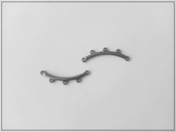 Korulinkki/riipus, kaari 9 x 29.5 mm, ruostumaton teräs