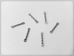 Korulinkki tikku, kierretty, 15 x 2 mm, ruostumaton teräs