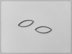 Korulinkki, markiisi, 22 x 10 x 16 mm, ruostumaton teräs