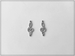 Korulinkki, nuottiavain 23 x 8.5 mm, ruostumaton teräs