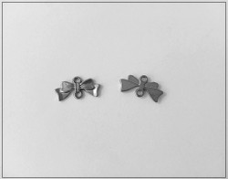 Korulinkki, rusetti 8.5 x 16.5 mm, ruostumaton teräs