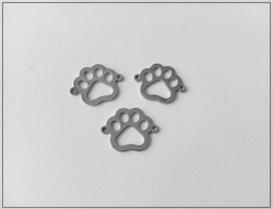 Korulinkki, 15 x 19 x 1 mm, tassu, ruostumaton teräs