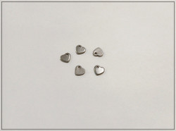 Metalliriipus sydän 5 x 6 mm, ruostumaton teräs, 5 kpl