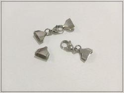 Nauhanpäät 10 mm + papukaijalukko, ruostumaton teräs