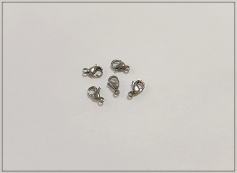 Papukaijalukko 9 x 6 mm, ruostumaton teräs, 5 kpl