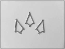 Korulinkki/riipus, leija 25 x 14.5 mm, ruostumaton teräs