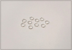 Välirengas Ø 5 mm, ruostumaton teräs, kirkkaan hopeanvärinen, 10 kpl