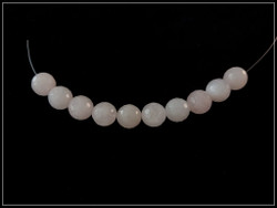 Ruusukvartsi, fasetoitu pyöreä 10 mm, 10 kpl