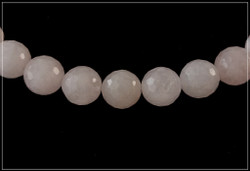 Ruusukvartsi, fasetoitu pyöreä 10 mm, 10 kpl