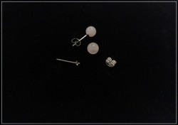 Ruusukvartsi, puoliporattu, Ø 6 mm, pari