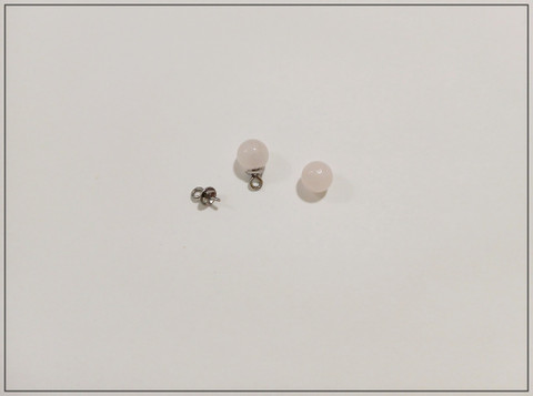 Ruusukvartsi, puoliporattu, Ø 6 mm