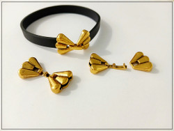 Salpalukko 10 x 2 mm nauhalle, antiikkikullanvärinen