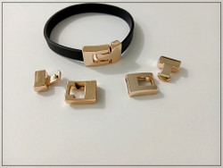 Salpalukko 10 x 2 mm nauhalle, kullanvärinen