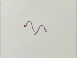 Titaani korviskoukut, lila, pari